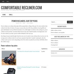 Power recliners, our top picks - Comfortable recliner.com