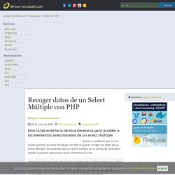 Recoger datos de un Select Múltiple con PHP