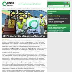 MEPs recognise dangers of fracking