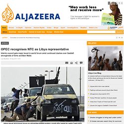 OPEC recognises NTC as Libya representative - Africa