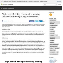 DigiLearn: Building community, sharing practice and recognising achievement – UK Microsoft Educator Blog