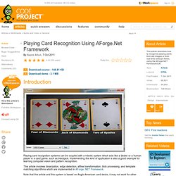 Playing Card Recognition Using AForge.Net Framework