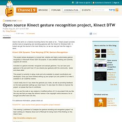 Open source Kinect gesture recognition project, Kinect DTW