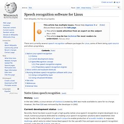 Speech recognition software for Linux