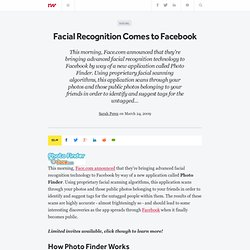 Facial Recognition Comes to Facebook - ReadWriteWeb