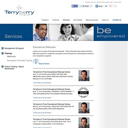 Employee Recognition Webcasts by Terryberry