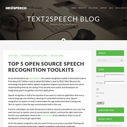 Top 5 Open Source Speech Recognition Toolkits