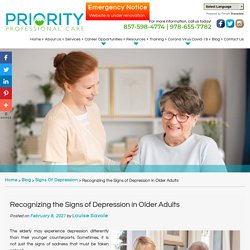 Recognizing the Signs of Depression in Older Adults