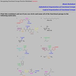 Recognizing Functional Groups Practice Worksheet Answers