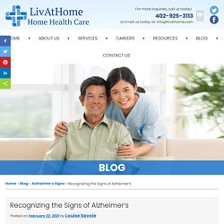 Recognizing the Signs of Alzheimer’s