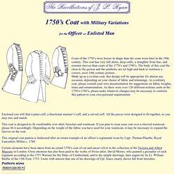 The Recollections of J.P. Ryan - More on 1750's Men's Coat