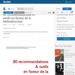 80 recommandations et outils en faveur de la bibliodiversité