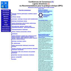 BML-Consensus et recommandations bibliotheque medicale AF Lemanissier