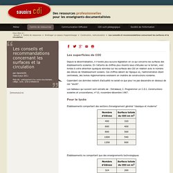 Les conseils et recommandations concernant les surfaces et la circulation