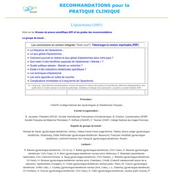 ☞ CNGOF - RECOMMANDATIONS POUR LA PRATIQUE MEDICALE