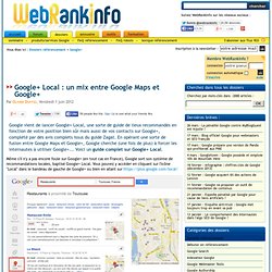 Google+ Local, les recommandations locales et sociales
