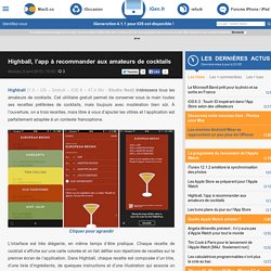 Highball, l’app à recommander aux amateurs de cocktails