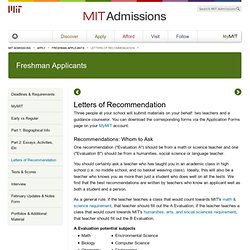 MIT-Letter(s) of Recommendation