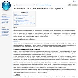 Amazon and Youtube's Recommendation Systems