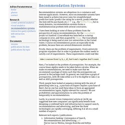 Recommendation Systems - (Private Browsing)