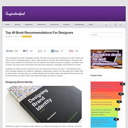 Top 40 Book Recommendations For Designers