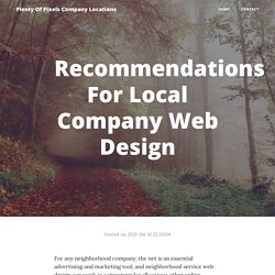 Recommendations For Local Company Web Design