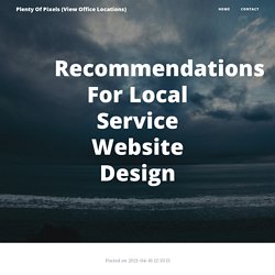 Recommendations For Local Service Website Design