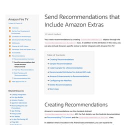 Send Recommendations that Include Amazon Extras