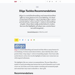 Diigo Tackles Recommendations