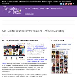 Get Paid for Your Recommendations - Affiliate Marketing