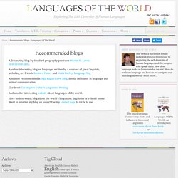 Recommended Blogs - Languages Of The World