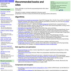 Recommended books and sites - strchr.com