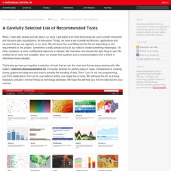 A Carefully Selected List of Recommended Tools on Datavisualization