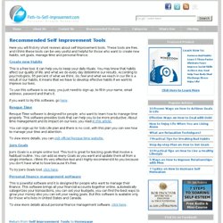 Recommended Free Self Improvement Tools