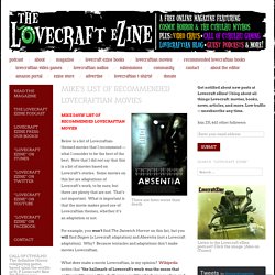 Mike’s list of recommended Lovecraftian movies