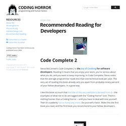 Recommended Reading for Developers