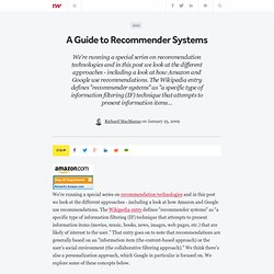 A Guide to Recommender Systems