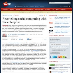 Reconciling social computing with the enterprise