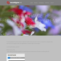 How to change the reconfigure Shopify theme company logo