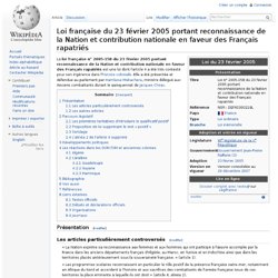 Loi sur la contribution nationale en faveur des Français rapatriés