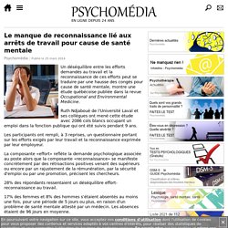 Le manque de reconnaissance lié aux arrêts de travail pour cause de santé mentale