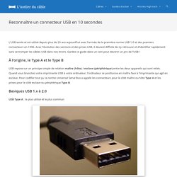 Reconnaître un connecteur USB en 10 secondes - L'Atelier du câble