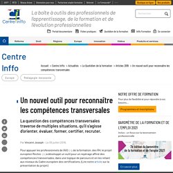 Un nouvel outil pour reconnaître les compétences transversales