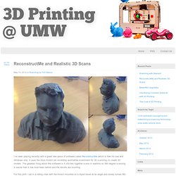 ReconstructMe and Realistic 3D Scans