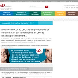 Formation en congé individuel de formation Toulouse CIF, formation longue de reconversion qualifiante DIPLOMANTE sur Toulouse- cycle long formation, formation CIF developpeur, formation CIF administrateur reseau, formation cif webdesigner, - AP Formation