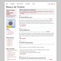 Banco de Textos: Recopilación de lecturas para Educación Primaria y Secundaria