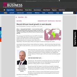 Record African travel growth in next decade