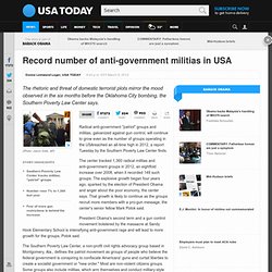 Record number of anti-government militias in USA