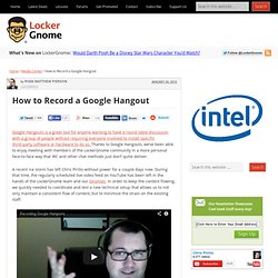 Record a Google Hangout