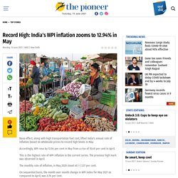 Record High: India's WPI inflation zooms to 12.94% in May